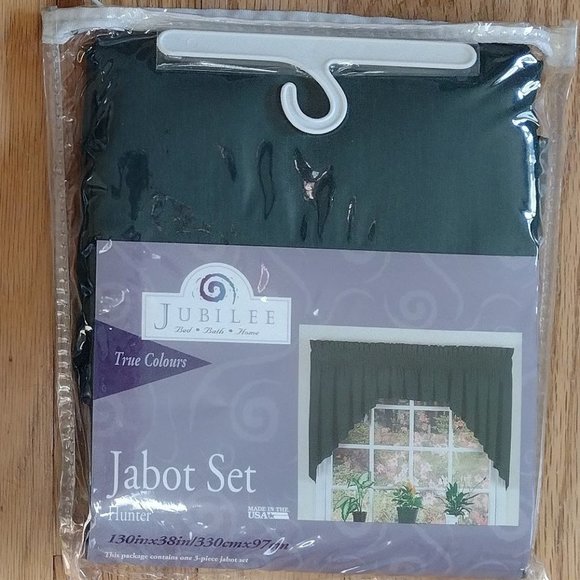 Jubilee 3 pc Jabot Set 130" x 38" Hunter Green (2) - Picture 1 of 1